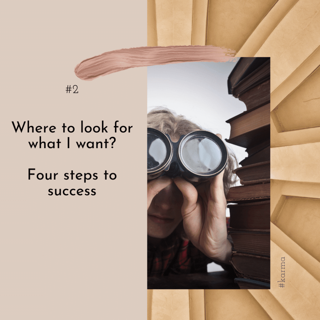 Where to look for what I want? – Four steps to success